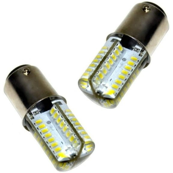 HQRP 2-Pack 110V LED Light Bulbs Cool White for Pfaff 7510 / 7530 / 7550 / 7560 / 7570 / 1222E Sewing Machine