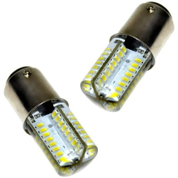 HQRP 2Pack 110V LED Light Bulbs Cool White for Pfaff 7510 / 7530