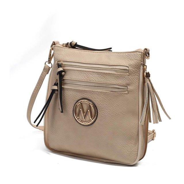 MKF Collection MKF-0229BG Angelina Expendable Crossbody Handbag by Mia K.