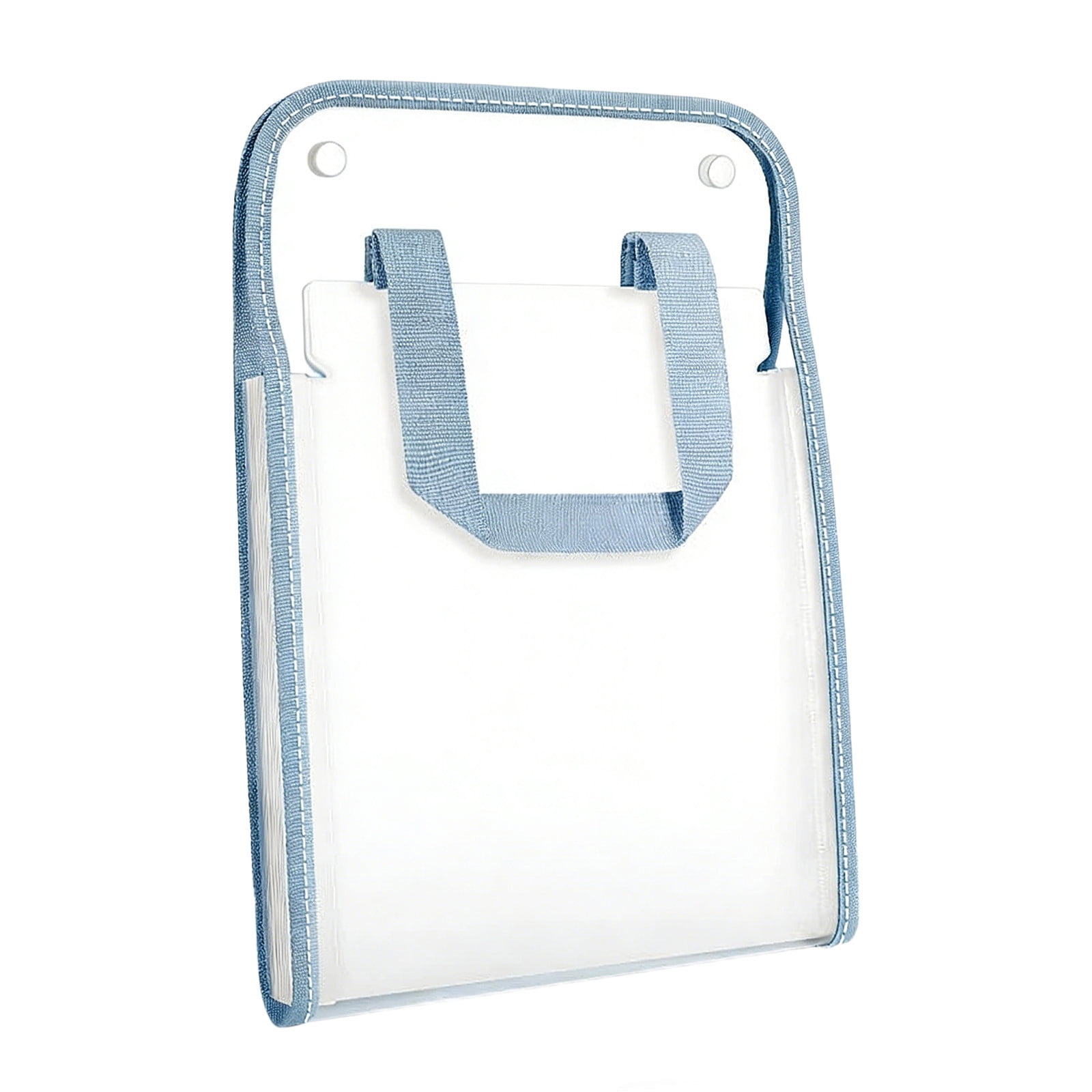 2 Pcs Accordion File Organizer with 13 Pockets for Documents, Expandable PVC Folder for School Papers, Office Files, and Exam Storage, Blue, by IHXORA
