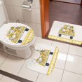 thumbnail image 5 of Honey Truck Bathroom Rugs Set Sweet Honey Bee Gnomes Floral Yellow Plaid Beige Non Slip Absorbent Soft Bath Mats 3 Piece Set with Bathroom Rug, U-Shaped Floor Mat, Toilet Seat Cover Large Size, 5 of 9