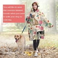 thumbnail image 4 of Chihuahua Dog and Flower Wearable Oversized Blanket,Wearable Blanket Hoodie for Adults,Cozy Hooded Blankets with Super Pockets,Super Warm Fuzzy Pullover for Women & Men, 4 of 6