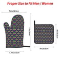 thumbnail image 2 of Naloa Mardi Gras Carnival3 Oven Mitts and Pot Holders 4 pcs Set, Cooking Baking Grilling Kitchen Oven Glove for Cooking, 2 of 6