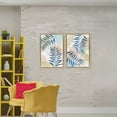 thumbnail image 2 of Stupell Industries Contemporary Pastel & Blue Palm Fronds Gold 2pc Floating Frame Art Set, 21 x 31 each, by Nan, 2 of 7