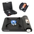 thumbnail image 1 of Parrilla Portátil A Gas Butano Y Propano Camping Cocina Nevashel Kitchen AD-24 Ideal Para Acampar Diseño Compacto Y Ligero Encendido Automático Portatil Incluye Estuche Para Viajes Resistente Y Segura, 1 of 5