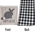 thumbnail image 5 of Easter Table Runner - Premium Double-Layer Cotton Linen Fabric, Hand Embroidered Bunny Design (Front) & Black White Plaid (Back) - Kitchen Dining Room Home Party Decoration, 5 of 10