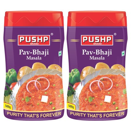 Pure Pav Bhaji Masala Powder By Pushp 500gm, 17.6 Ounce | Pack Of 2