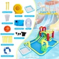 thumbnail image 7 of Aukfa 11-in-1 Inflatable Water Slide Bounce House with Blower, Kids Backyard Water Park with Pools, Climbing Wall, Trampoline, Water Gun, Basketball Hoop & Ring Toss, Outdoor Bouncy Castle, 7 of 7