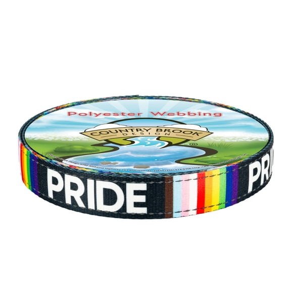 Country Brook Design® 1 inch Pride Reflective Polyester Webbing, 50 Yards