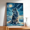 thumbnail image 4 of Hudo Dog Christmas Canvas Wall Art, Keeshond Dog Wall Art Prints Dogs Hanging Wall Pictures Decoration for Holiday Living Room Bedroom Bathroom, 4 of 5
