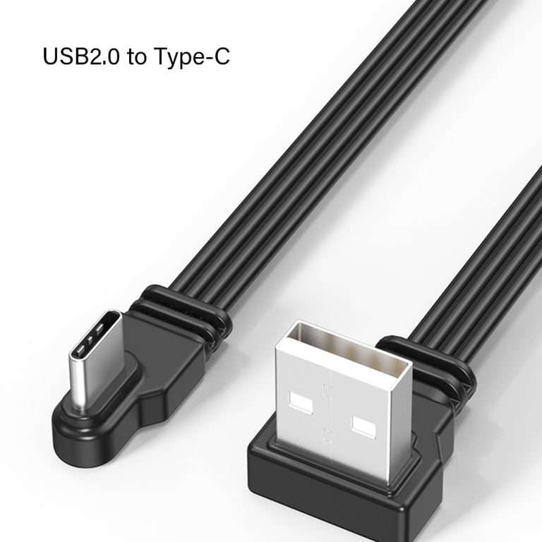 Câble USB-C Spiralé Coudé à 90° - Extension, Charge Et Données - Neuf - Marque HTGuoji