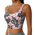 thumbnail image 2 of Fotbe Black Snake Sujetador Deportivo Largo sin Aros para Mujer con Almohadillas y Soporte Medio, Transpirable y Absorbente, Camiseta Tipo Chaleco o Tank Top-X-Large, 2 of 8