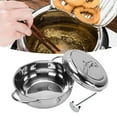 thumbnail image 1 of Deep Fryer Pot, Janpanese Tempura Frying Pot with Lid and Oil Drip Drainer Rack, 304 Stainless Steel with Temperature Control for Kitchen French Fries, Chicken, 1 of 7