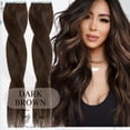 thumbnail image 3 of Benehair 100% Human Hair Extensions Tape In Hair Invisible Skin Weft Real Remy Human Hair Straight Hair 20 Pieces Thick Glue Stick Tips 12"-24" Black Brown Blonde Balayage Highlight, 3 of 13