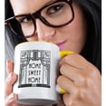 thumbnail image 2 of Black And White Art Deco Home Sweet Home Design, 11oz Two-Tone Yellow Mug, 2 of 7
