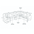 thumbnail image 6 of Pale Green Massa Flannel 4-Piece Couch Living Room Sofa Set Modular sofa, 6 of 6