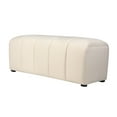 thumbnail image 5 of Jofran Tess Contemporary Modern Ivory Boucle Upholstered Plush Bench, 5 of 8