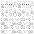 thumbnail image 1 of Mobutofu 500Pcs Silver D Ring Picture Frame Hooks with Sturdy for Mirrors and Paintings, 1 of 7