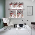 thumbnail image 4 of Grey Christmas Kitchen Curtains Sets for Windows 24 Inch Length, Snowman Elk Balls Snowflake Xmas Rod Pocket Window Treatments Tier Curtains and Valances Set for Bedroom/Bathroom, 4 of 8