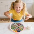 thumbnail image 5 of Taotique Stainless Steel Baby Plates with Suction, 9" Toddler Divided Plates with Removable Silicone Sleeves for Baby Snack Dishes, Blue & Pink, 5 of 7