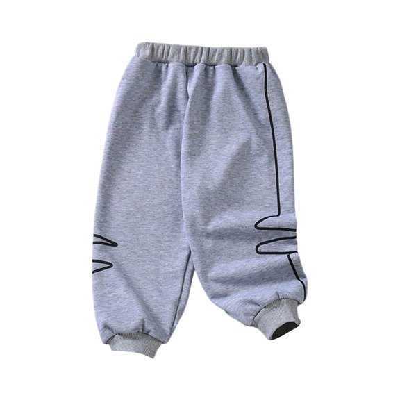 NOEGOEU Boys' Pants for Kids Athletic Joggers Sweatpants Active Sports with Pockets for 6M-10Y (Grey,4-5 Years)
