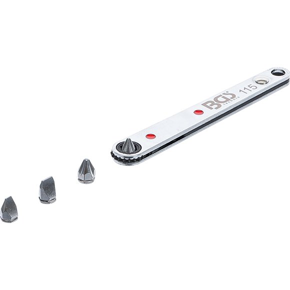 BgS 115 Special Bit Ratchet extra thin 63 mm (14) Drive incl 4 special bits