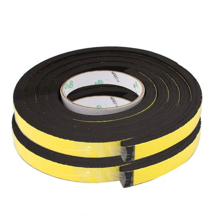 2Pcs 15 x 10mm Single Sided Self Adhesive Shockproof Sponge Foam Tape 2M Length