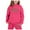 1#Hot Pink, variant on Kiijoy Toddler Girls Outfits Letter Print Hoodie Pants Kids Casual Sweatsuit, Sizes 2-3