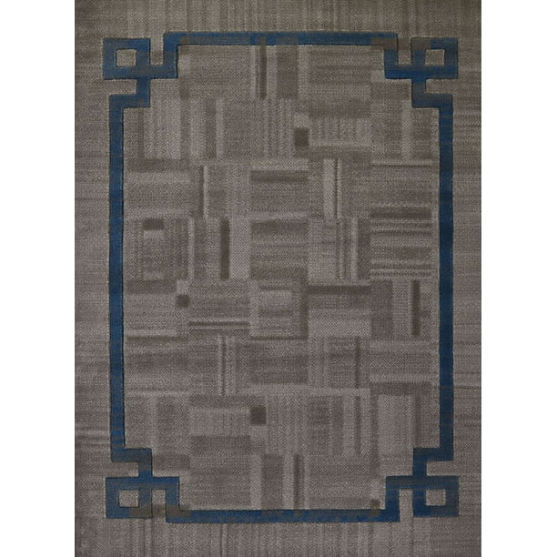 United Weavers Studio Area Rug 71001172 GREY Framed Boxed Blocks Cubes