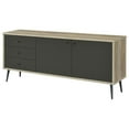thumbnail image 3 of 71 Inch Sideboard Console Cabinet, 2 Doors, 2 Shelves, 3 Drawers, Gray, 3 of 5
