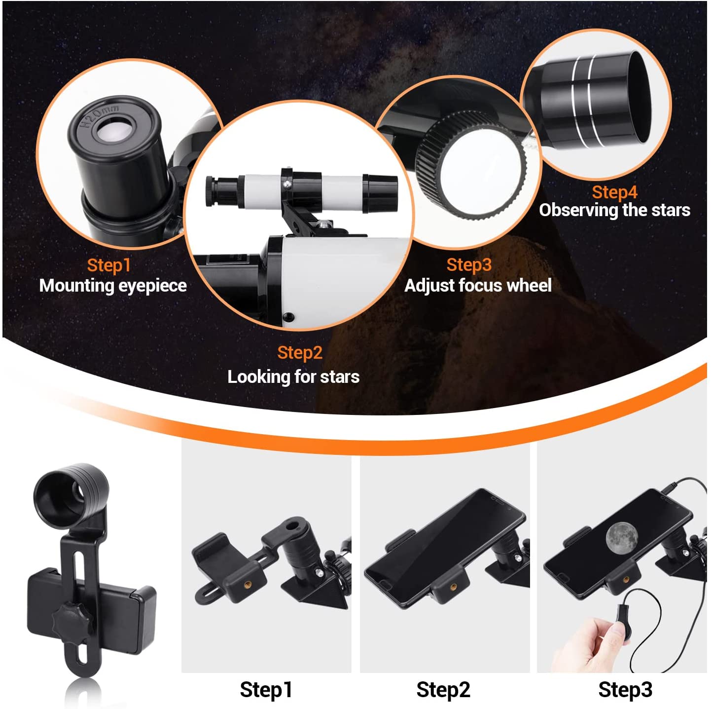 BEBANG 70mm Astronomical Refractor Telescope photo 8