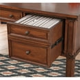 thumbnail image 4 of Bowery Hill Traditional Rustic Cherry 60-inch Wood Storage Desk, 4 of 7