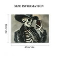 thumbnail image 3 of PIKWEEK Halloween Human Skull Canvas Wall Art Black and White Vintage Funny Skull Head Skeleton Prints Oil Paintings Artwork for Home Room Bedroom Living Room Decor 16*12inch/20*16inch, 3 of 6