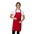 thumbnail image 4 of Chef Works Unisex Butcher Apron, Adjustable Bib Cooking Apron with Pocket, Red, 4 of 7