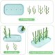 thumbnail image 4 of Escurreplatos ABS - Forma de cactus - para biberones, cubiertos, chupetes, collares, pendientes, anillos, tazas, 4 of 5