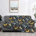 thumbnail image 2 of Yiaed Flowers Butterfly Print Blanket Throw Blanket Soft Cozy Flannel Blanket for Home Bed Sofa Couch Chair-60"x50", 2 of 6