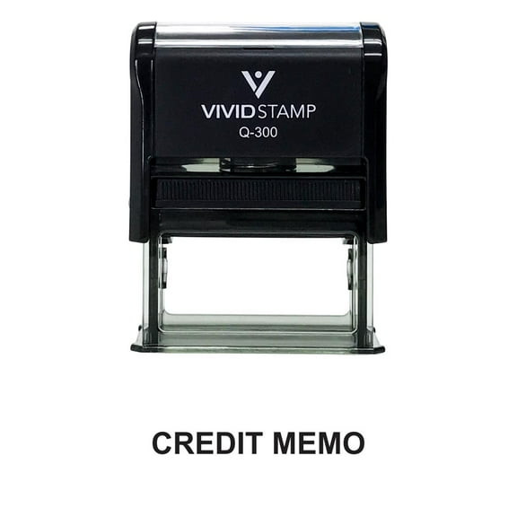 Vivid Stamp Credit Memo Office Stamp (Black Ink) - Large