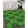 thumbnail image 2 of Ahgly Company Indoor Round Patterned Deep Emerald Green Area Rugs, 4' Round, 2 of 6