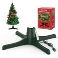 thumbnail image 1 of 360 Degree Rotating Christmas Tree Stand for up to 7.5ft Artificial Tree Rotating Tree Stand Black Tree Revolving Stand Christmas Tree Turning Stand  Tree Bases with 3 Built in Electrical, 1 of 7