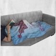 thumbnail image 6 of I am a Princess Soft Flannel Fleece Blanket, Romantic Words Couples in Love Colorful Mosaic Style Crown Tiara, Cozy Plush for Indoor and Outdoor Use, 50" x 70", Blue Pink Multicolor, by Ambesonne, 6 of 6