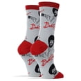 thumbnail image 2 of Oooh Yeah Women's Funny Colorful Crew Socks Novelty Cool Cotton Socks, It's Bob Ross, One Size, 2 of 2