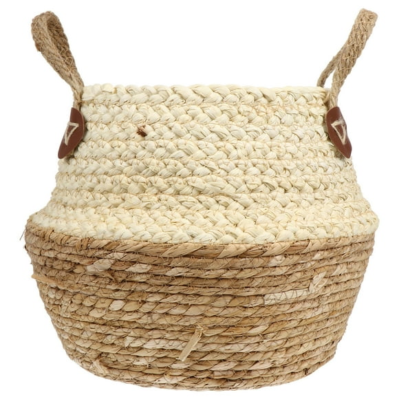 Storage Basket Rattan Straw Basket Wicker Flower Pot Creative Flower Basket