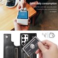 thumbnail image 6 of Allytech Slim Wallet Case for Samsung Galaxy S23 Ultra, Flip PU Leather Kickstand Card Slots Case, Double Magnetic Buttons Shockproof Full Body Protection Durable Case for Women Men - Black, 6 of 11