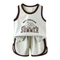 thumbnail image 4 of Gerichy Baby Boy Outfits Summer Outfits Set For Kids Boys Baby Toddler Cartoon Car Outfits Vest Sleeveless Printed Boys Tops+Shorts Suit Boys Bodysuits Vest+Shorts Kids Boys Girls Dinosaur Set, 4 of 4