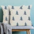 thumbnail image 2 of Christmas Pillow Covers 20x20 Inch Set of 2 Navy Blue Christmas Tree Decor Throw Pillows Winter Xmas Holiday Farmhouse Outdoor Cushion Cases for Couch Bed Decorations, 2 of 6