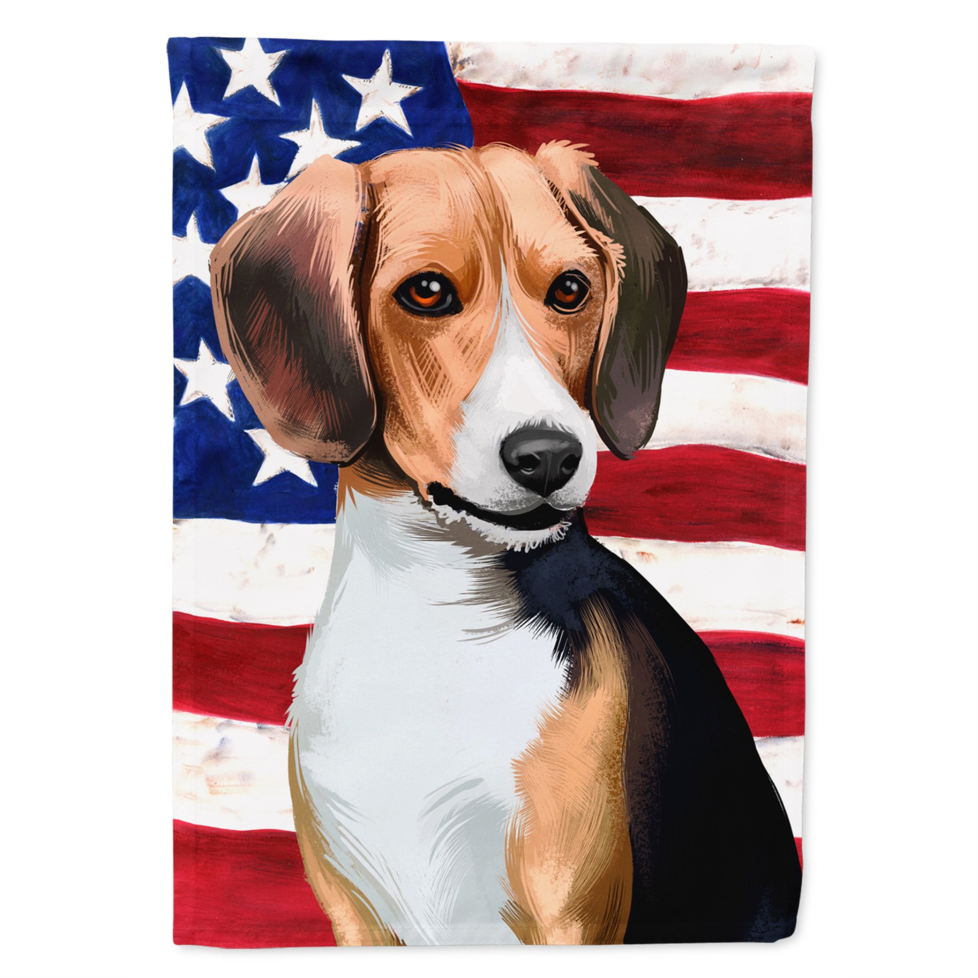 Beagle American Flag Garden Flag