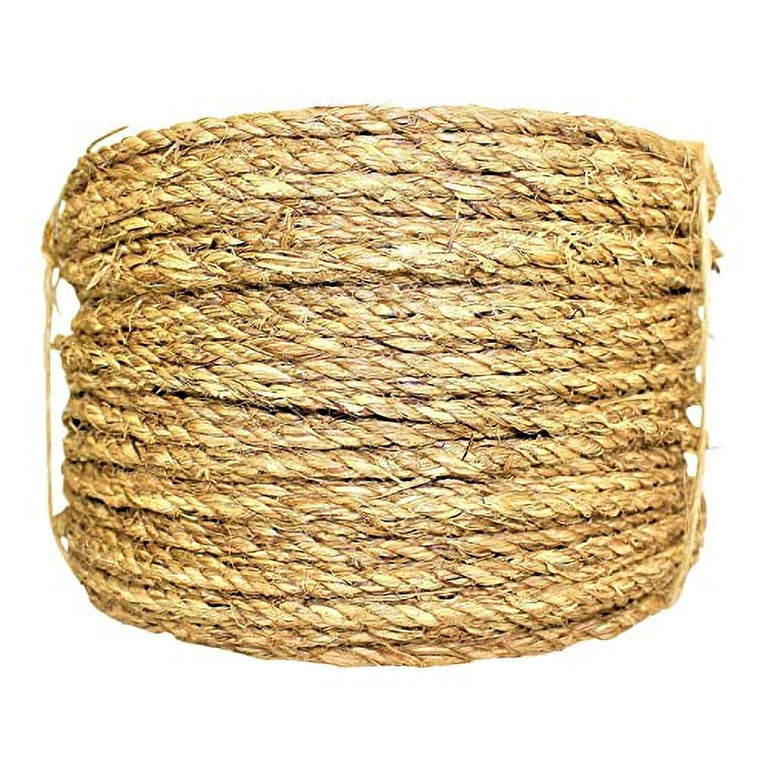 Sgt Knots SgT KNOTS Twisted Manila Rope - Natural 3 Strand Fiber Hemp Rope  for Indoor and Outdoor Use Multipurpose Manila Rope for crafts