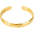 thumbnail image 5 of 9mm Width Stainless Steel Hammered Finish Open Cuff Bangle Bracelet, 5 of 5