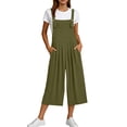 thumbnail image 2 of Hurxie Women's Summer Jumpsuits Boho Wide Leg Overalls Casual Loose Rompers with Pockets 2025 Army Green,L, 2 of 7
