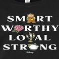 thumbnail image 3 of Disney Beauty & The Beast - Smart Worthy Loyal Strong - Juniors Fitted Graphic T-Shirt, 3 of 5